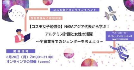 NASAアジア代表のガーヴィー・マッキントッシュ氏が「コスモ女子」のイベントに登壇しました。